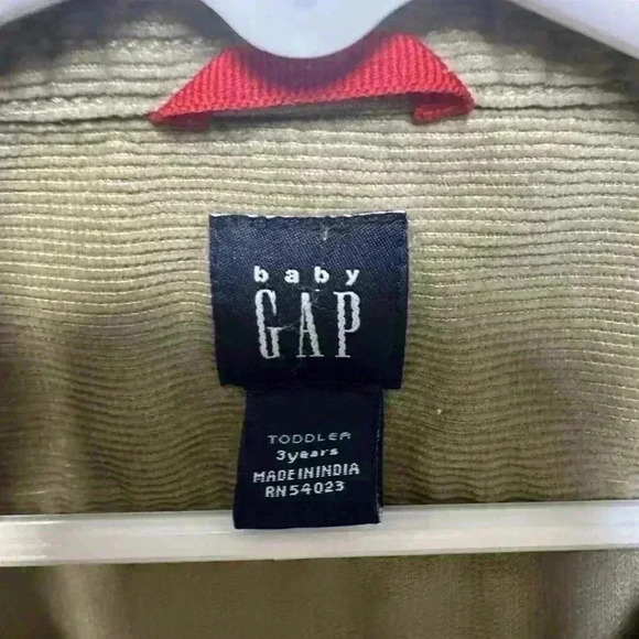 GAP Kids Whale Bone Corduroy Button Down Shirt Shacket 3T Brown Tan - Picture 3 of 6